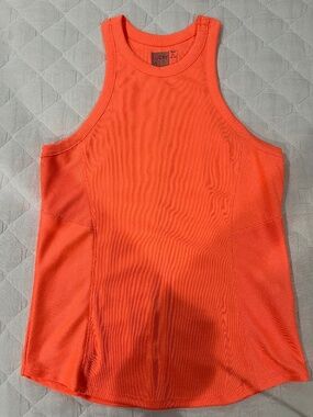 Lucky in Love neon orange tennis top